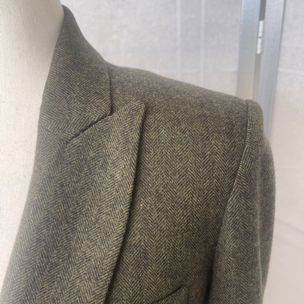 Veronica Beard Green Herringbone Classic Dickey Jacket sz 6 - Picture 2 of 11